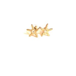 Gold Starfish stud earrings
